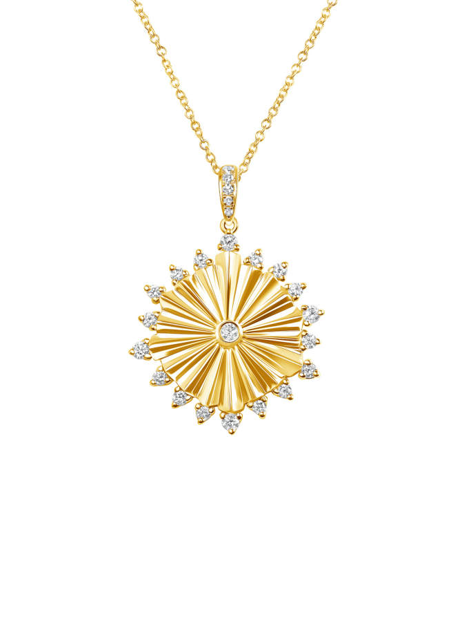 Aurora Diamond Pendant Necklace 14K